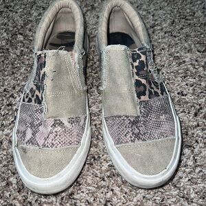 Animal Print Canvas Sneakers